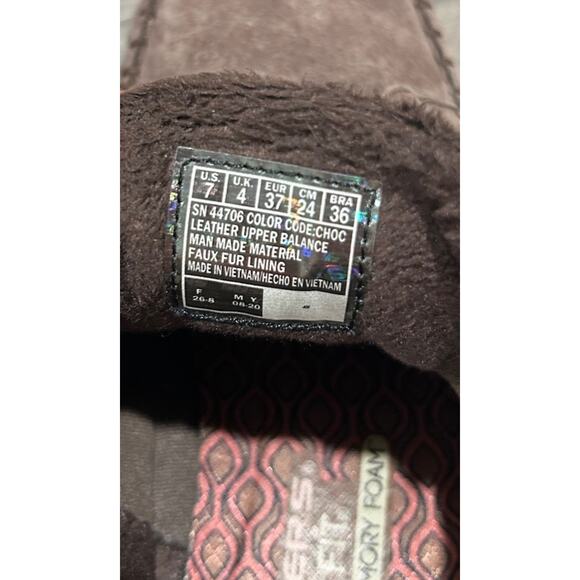 Women’s 7 Skechers Relaxed Fit Bikers Lineage Ankle Boot Brown Leather 44706 - Picture 4 of 7